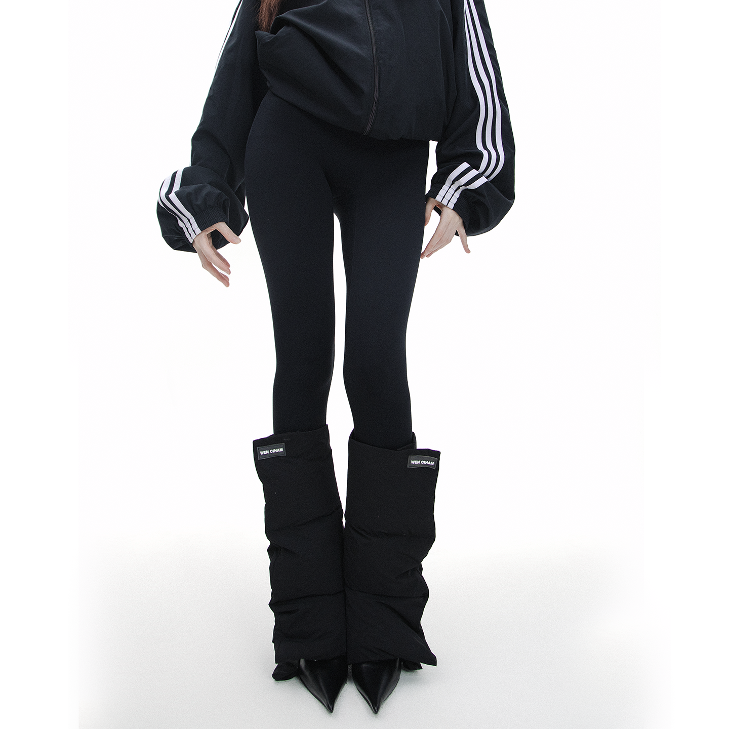 SS2L秋冬机能风魔术贴可调节防风御寒羽绒加厚保暖腿套袜套靴套女,女士内衣/男士内衣/家居服,长筒袜,淘宝优惠券,粉丝福利购,淘宝优惠卷