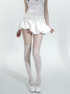 SS2L春夏蕾丝网纱甜酷少女芭蕾风显瘦长筒过膝大腿袜子女ins潮