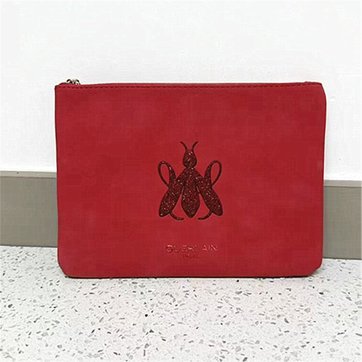 娇兰红色蜜蜂图案化妆包