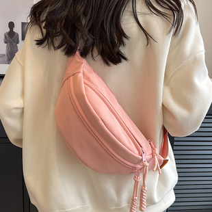 斜挎包女生单肩小背包原宿风时尚 胸包户外旅行大容量手机收钱腰包