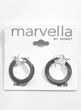 eshjgp41小耳环扣钉欧美外贸孤品扁圆形亮银色极简主义简约通勤