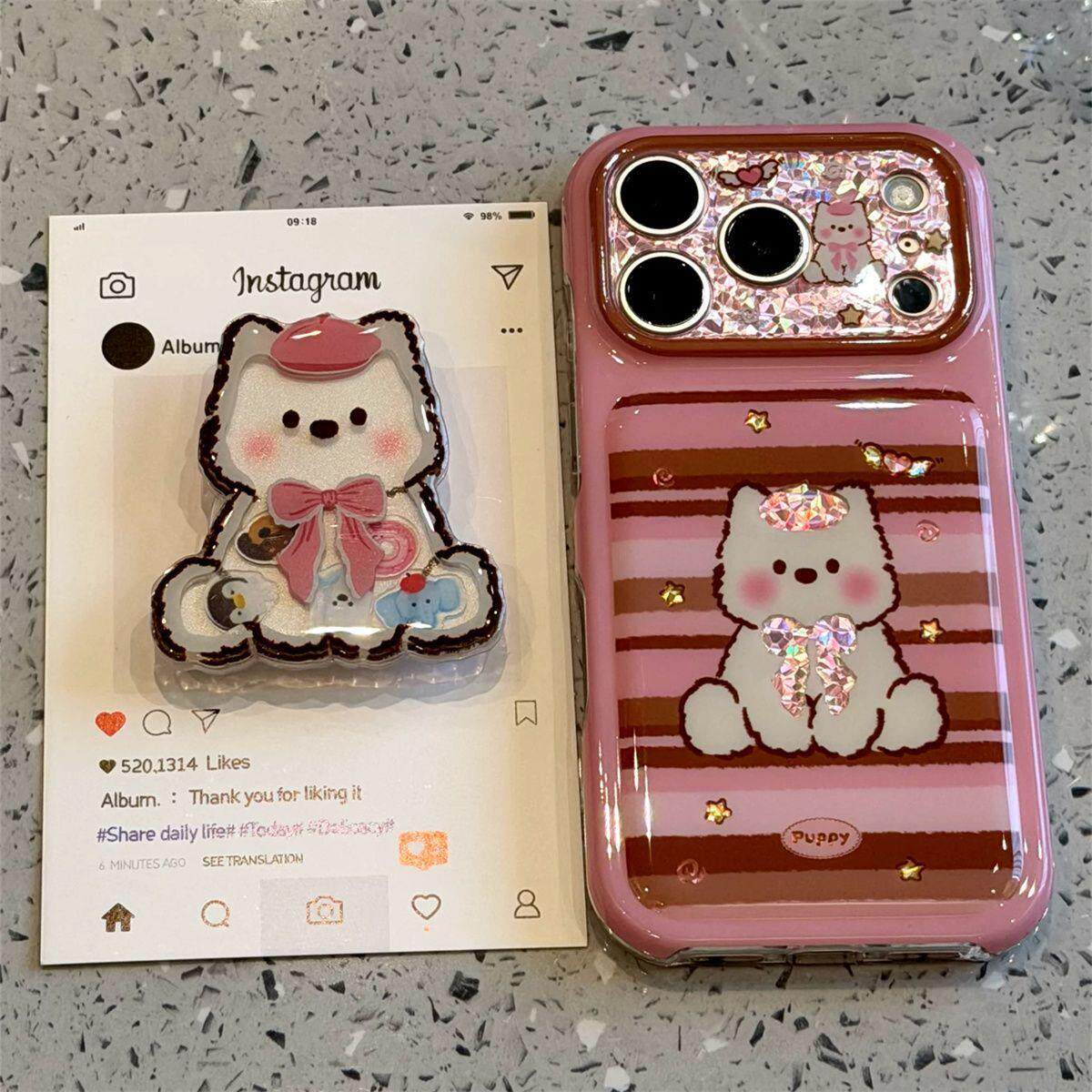 适用于iphone18promax手机壳软萌可爱17棕条纹蝴蝶结脸红西高地16治愈系软萌可爱萌宠甜美防摔保护壳