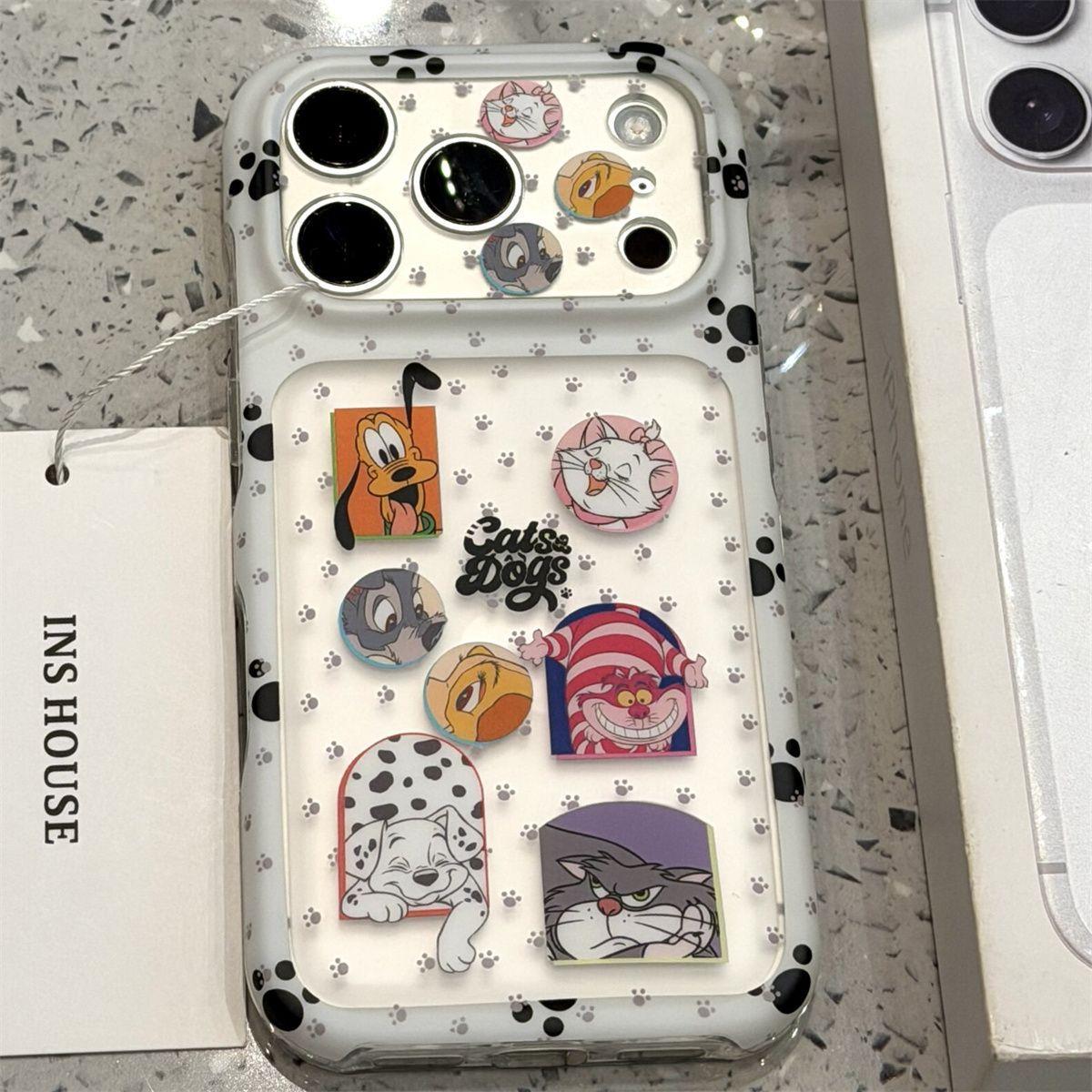 适用于iphone17promax手机壳萌宠16pm粉格纹蝴蝶结蓝围兜西高地15可爱卡通童趣创意新款防摔