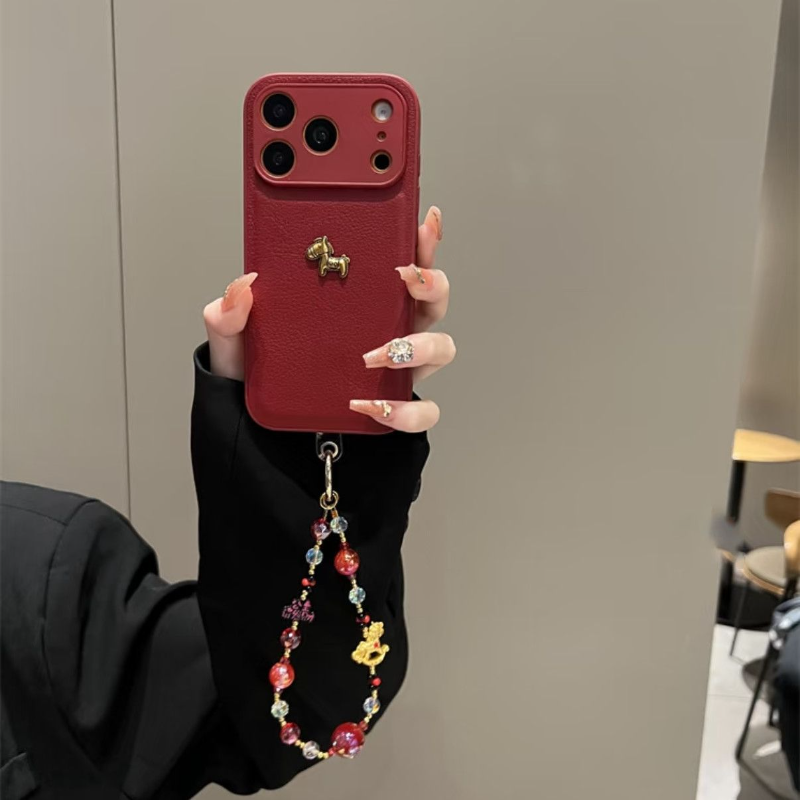 小香风新年红小金马适用于苹果17promax手机壳iPhone16pro高级感15pro喜庆14promax马年13本命红17pro小众女,3C数码配件,手机保护套/壳,淘宝优惠券,粉丝福利购,淘宝优惠卷