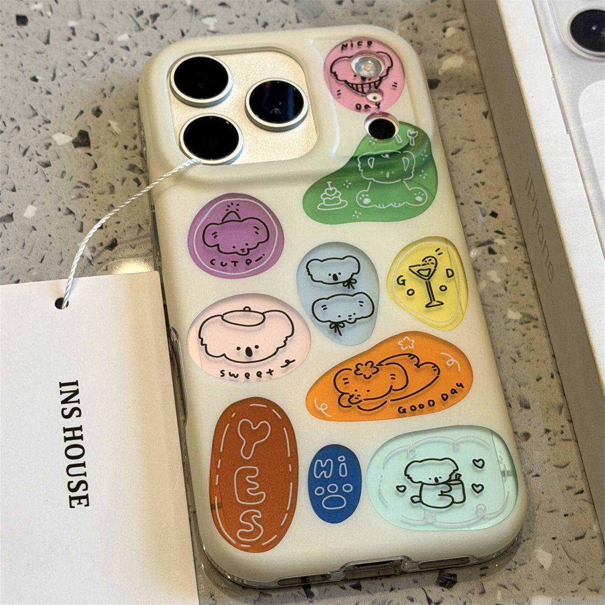 镂空可爱考拉适用苹果17手机壳iPhone17promax新款16防摔保护套15硅胶全包小众高级感独特超好看男女软p