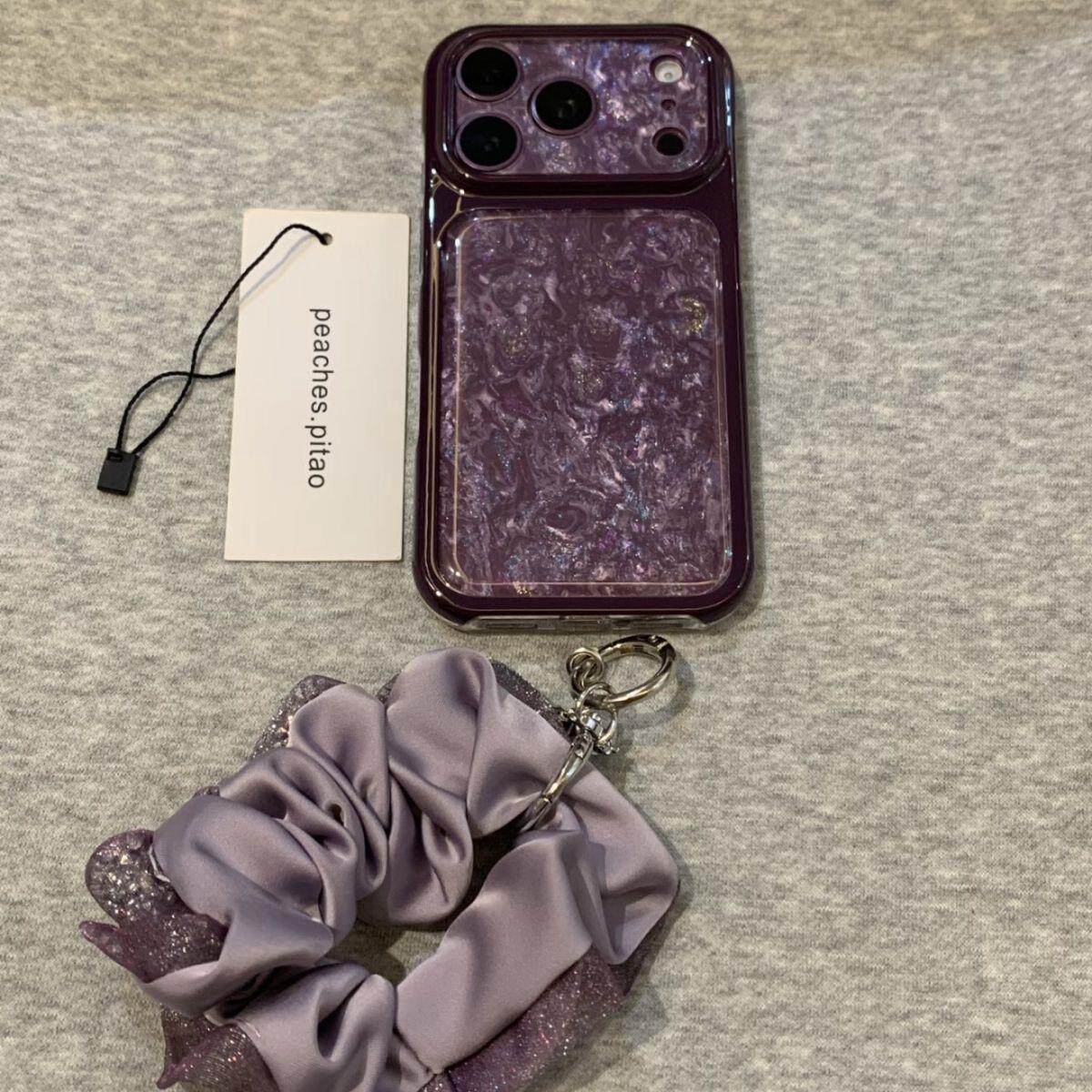 ins氛围感紫色贝壳纹适用iPhone18promax手机壳15新款17pro网红女款13创意全包防摔18pro超好看17保护套款