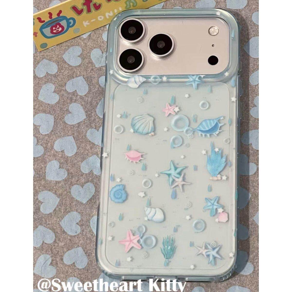 壳侣ins小清新海螺贝壳用苹果17手机壳iPhone17promax新款16防摔保护套15硅胶磨砂全包小众高级感带链条女软p