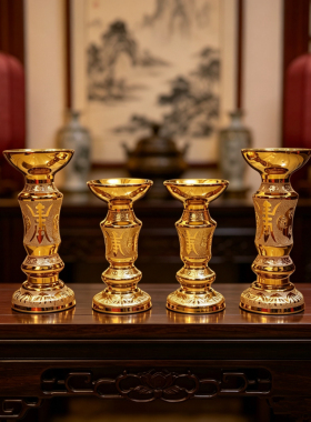 陶瓷点灯油座供佛莲花灯盏长明灯芯酥油煤油灯佛具佛堂复古油灯座