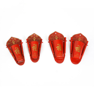 佛具香炉挂壁式铁扁壁炉铁皮拜门口当天神位庄香插蜡烛挂墙小挂炉