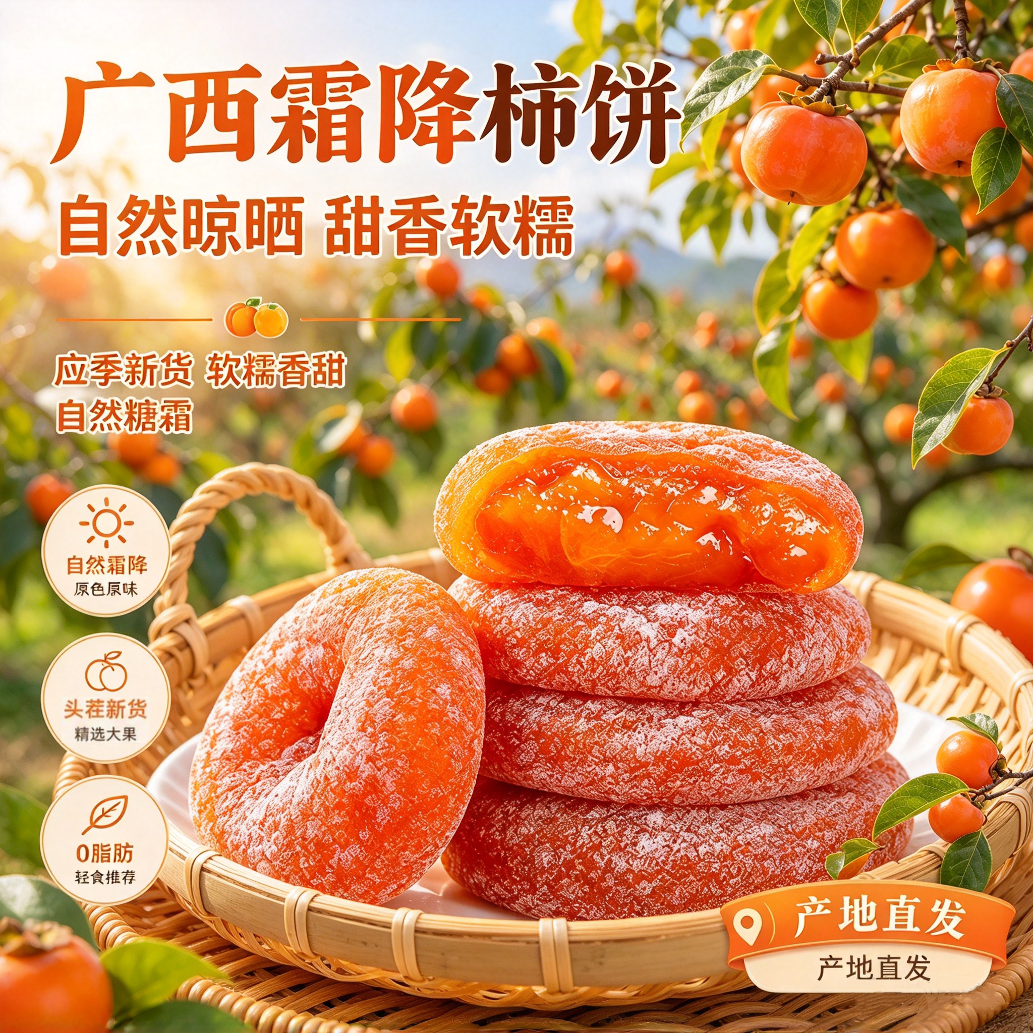 正宗桂林流心柿饼5斤装独立装