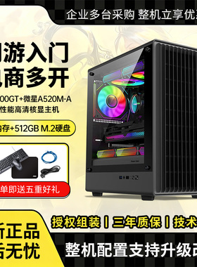 整机AMD锐龙55500GT5600GT办公商品娱乐网游5500RX6500XT台式电脑