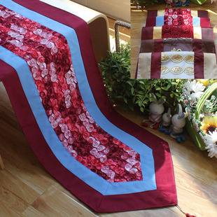 外贸原单美式乡村拼接桌旗电视柜鞋柜五斗柜餐边柜防尘盖布装饰巾