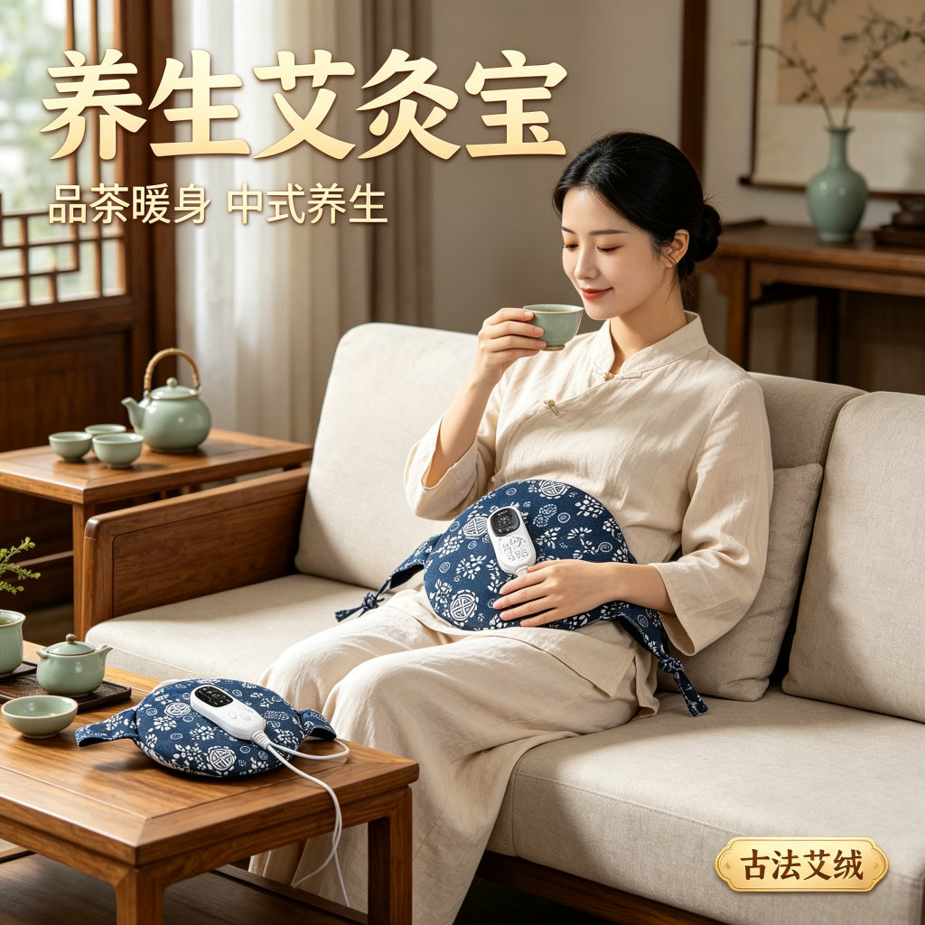 艾灸宝电加热控温定时开关腰带艾绒艾灸包家用暖肚子暖宫暖腰腹
