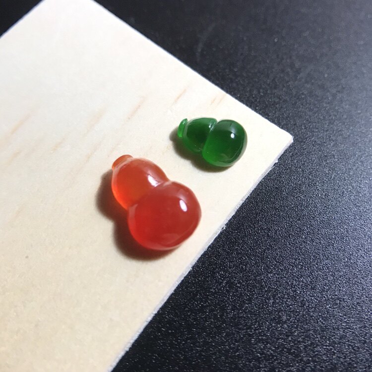 【鸿福吉祥】缅甸翡翠葫芦饱满无烧红翡和帝皇绿吊坠胸针戒面裸石