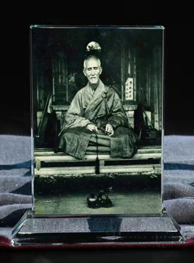 虚云法师禅宗泰斗法相水晶摆台玄关桌面供奉摆件纪念工艺品定制