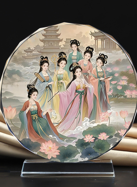 七仙女水晶摆台桌面工艺品摆件