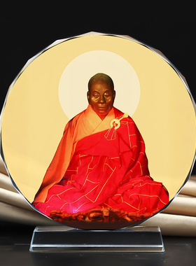 禅宗六祖慧能佛神像水晶摆台玄关桌面供奉摆件工艺品礼物图片定制