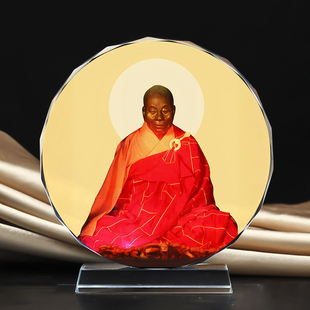 禅宗六祖慧能佛神像水晶摆台玄关桌面供奉摆件工艺品礼物图片定制