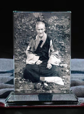 虚云法师禅宗大师大德法相寿水晶摆台玄关桌面摆件纪念工艺品定制