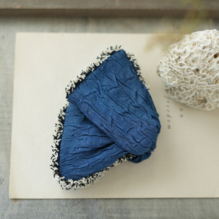 春季穿搭法式慵懒小香风压皱牛仔发夹抓夹大号发量大盘发新款发抓