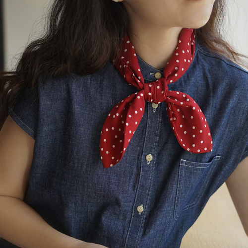 港风波点小领巾多用途绑带式发带