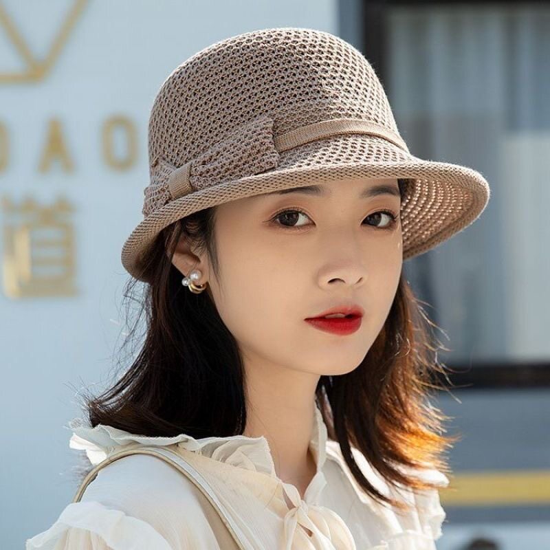 防晒帽子假发女款2026新款夏季遮阳显脸小薄款渔夫帽百搭时尚洋气图片