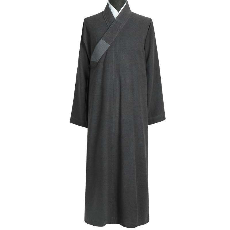 新款秋冬僧服呢料长褂男女款外出大褂僧人衣服比丘尼长衫出家人外
