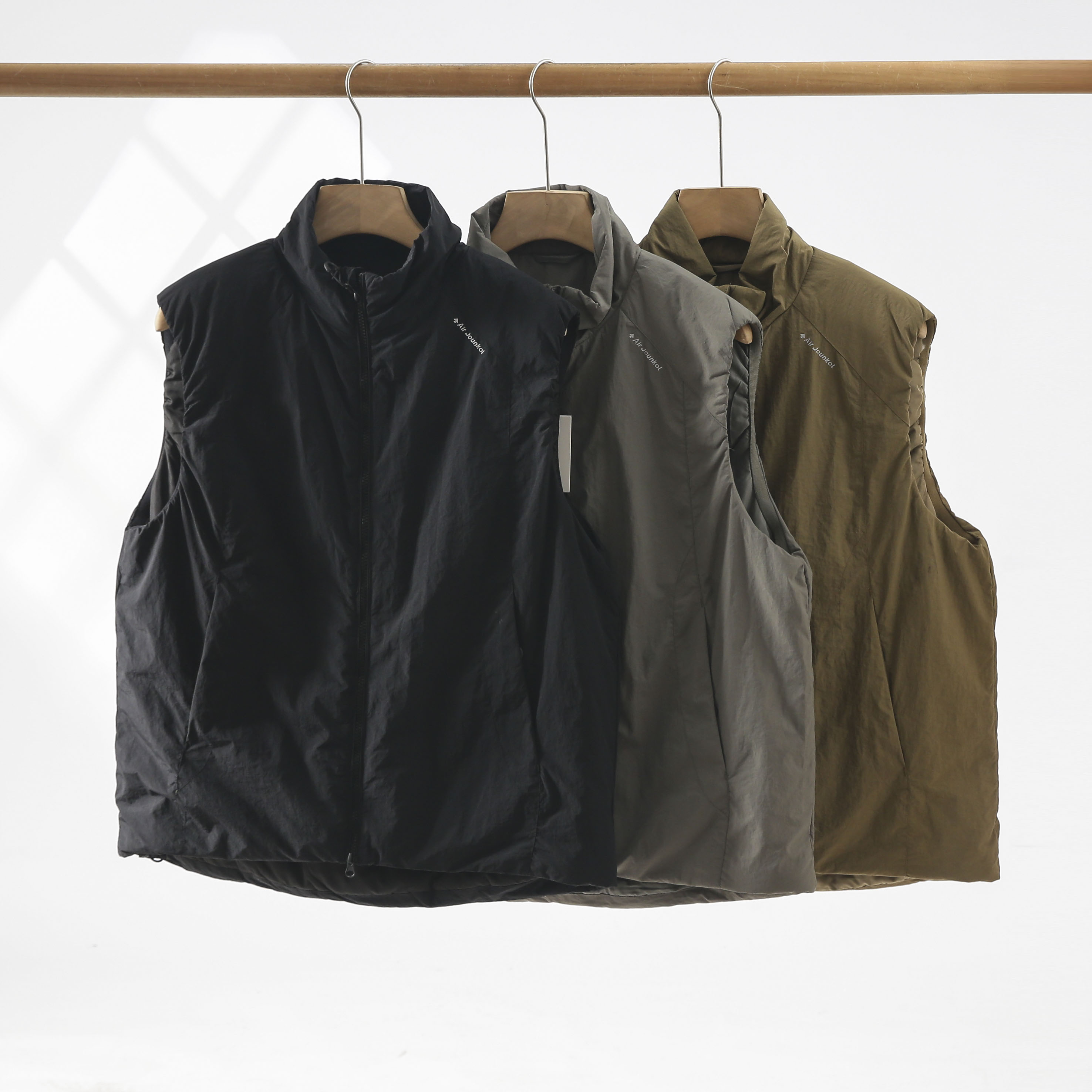 山系户外~  秋冬机能风防风防泼水保暖立领棉马甲背心外套男