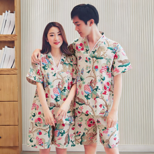 高端汗蒸全棉男女款美容浴服浴衣