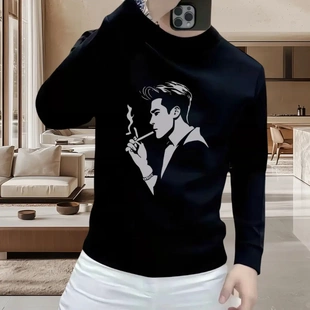 大去路潮牌服饰新款痞帅男士圆领卫衣秋冬潮流重磅宽松时尚男加绒