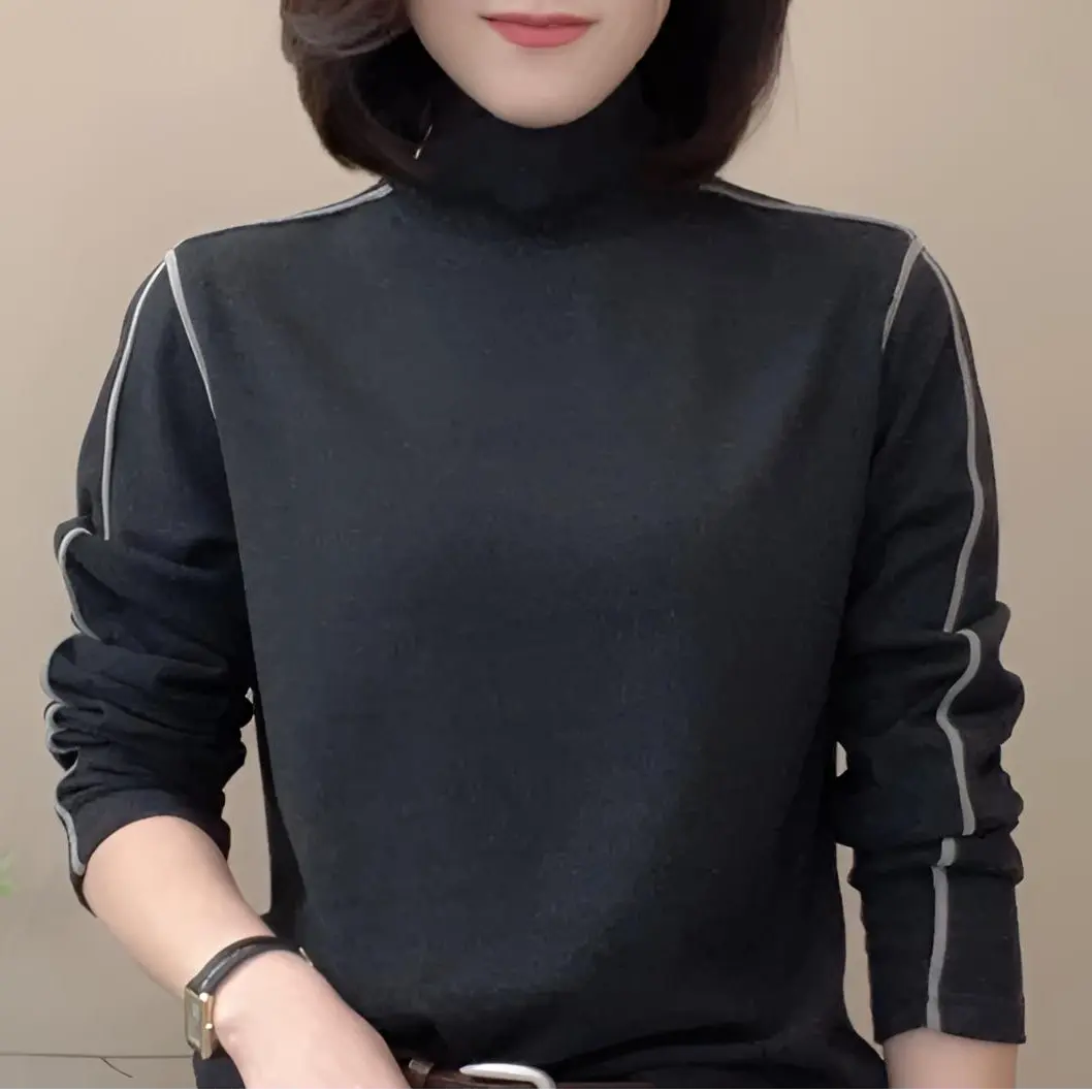 沐语衣工坊冬季新款保暖纯色半高领女士小衫百搭长袖气质显瘦打底,女装/女士精品,大码内搭,淘宝优惠券,粉丝福利购,淘宝优惠卷