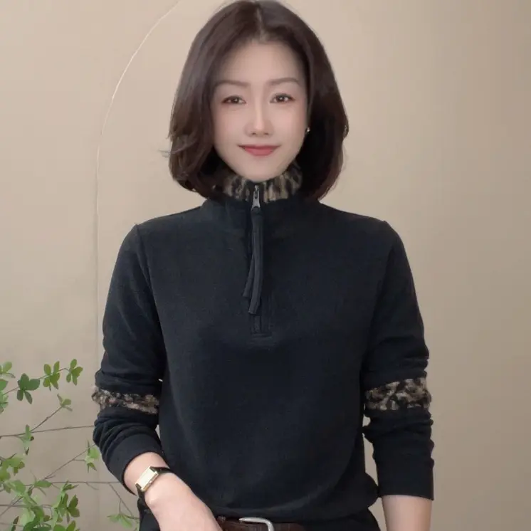 斯慕町冬季保暖拼色休闲卫衣女新