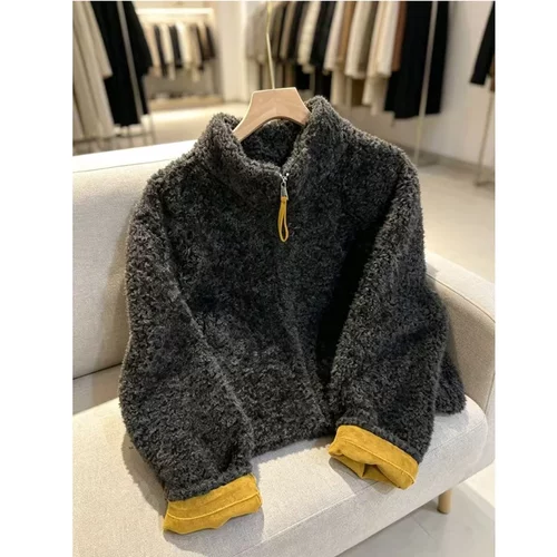 点点优品工厂店韩系毛毛外套上衣