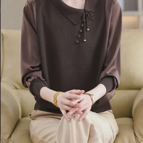 妈妈臻选精品屋秋款娃娃领上衣