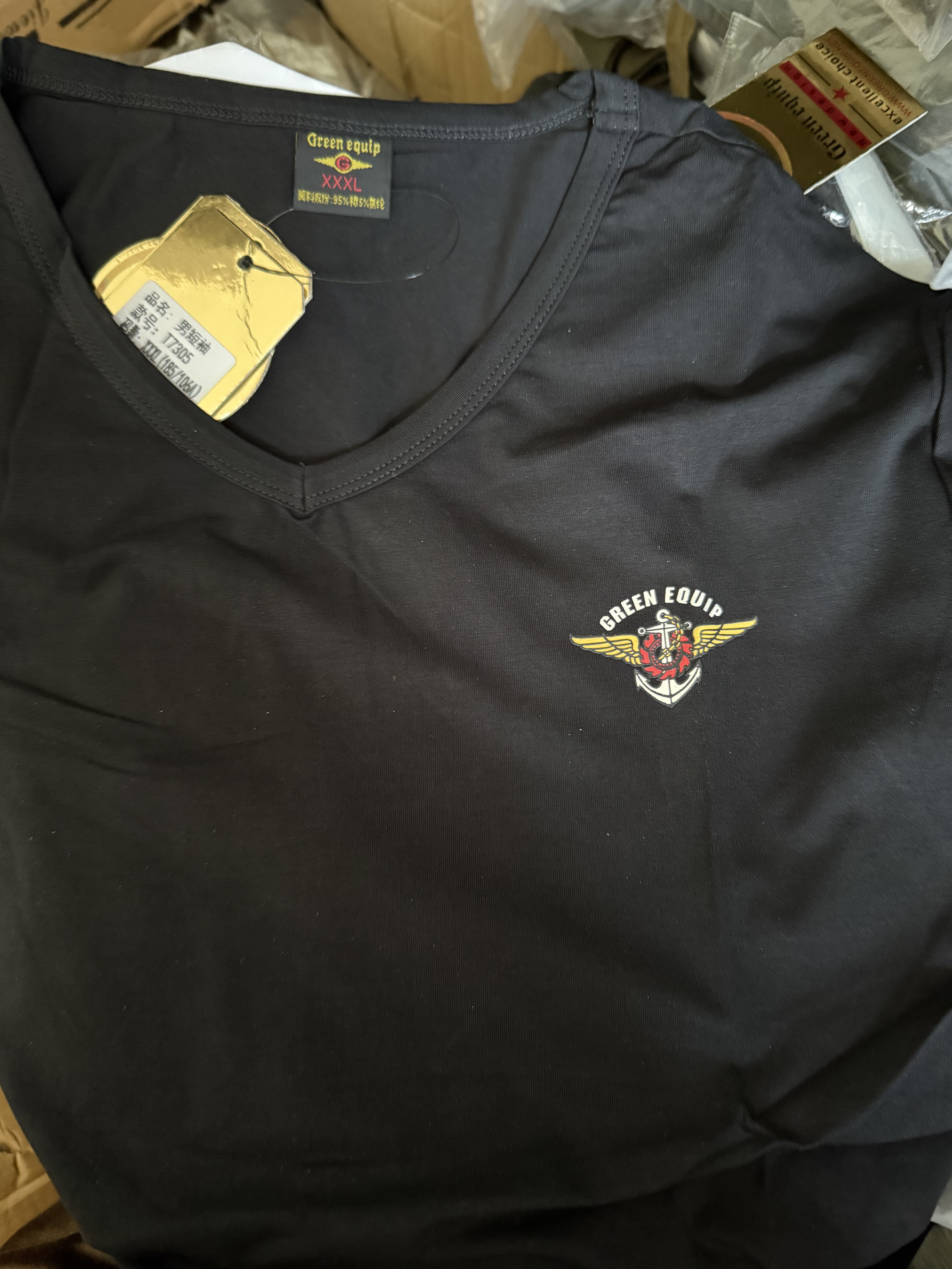 3XL绿色装备T恤男夏季新款圆领短袖透气运动休闲上衣