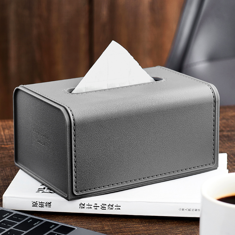 纸巾盒抽纸盒客厅高档轻奢风创意餐巾纸盒子家用茶几收纳盒多功能