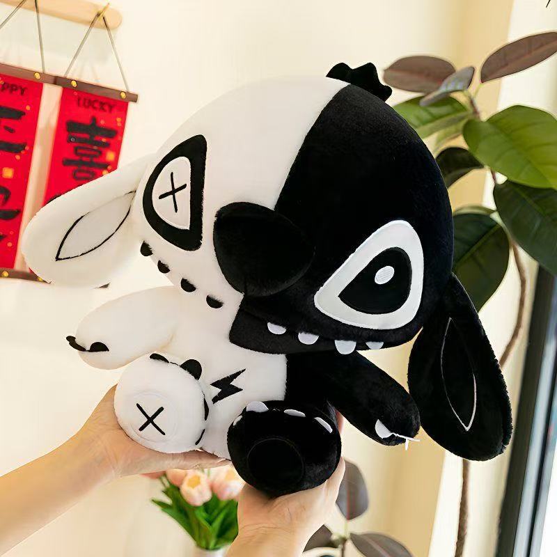 跨境黑暗幽灵史迪仔玩偶黑白精灵史迪奇毛绒玩具星际宝贝公仔抱