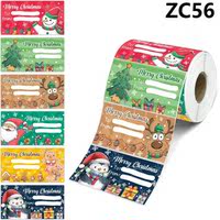 180 stickers/rolls of Christmas stickers, cute cartoon snowman reindeer, holiday gift packaging decoration, and hand-writable labels thumbnail 5