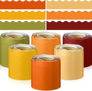 10米/卷彩色波浪形黑板公告栏边框装饰贴纸diy自由裁剪长条标签