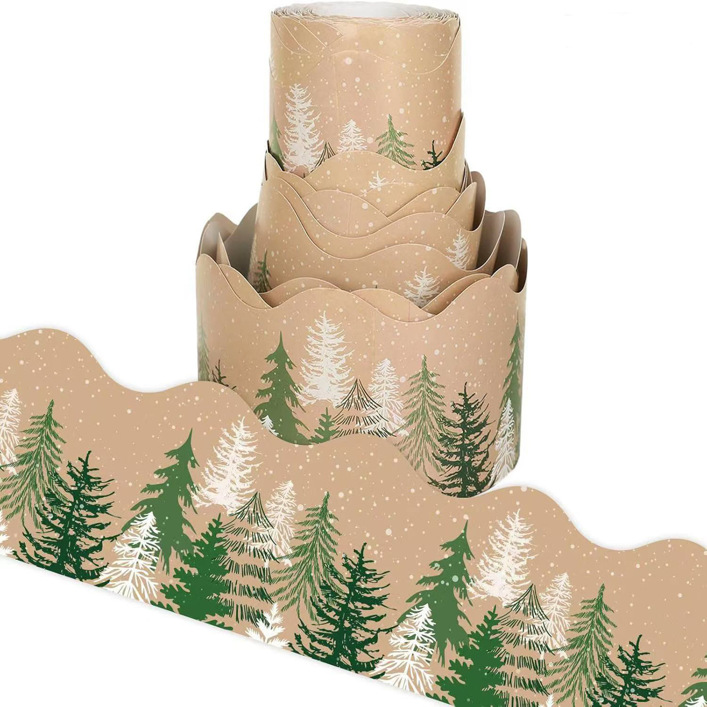 10米/卷牛皮纸卡通圣诞树贴纸圣诞节节日装饰窗户黑板边框装饰贴,文具电教/文化用品/商务用品,贴纸/立体贴纸,淘宝优惠券,粉丝福利购,淘宝优惠卷