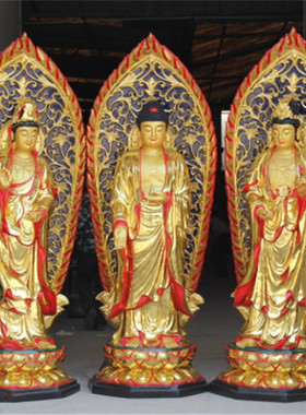 东方树脂带背光菩萨寺庙佛像