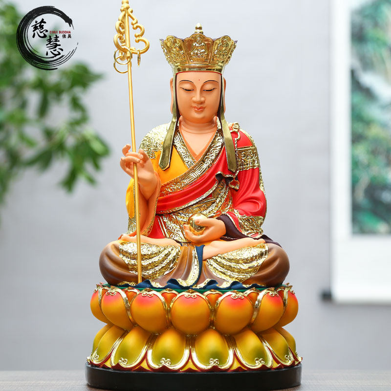 树脂佛像玻璃钢 鎏金七彩地藏王菩萨 地藏王 家用地藏王佛像