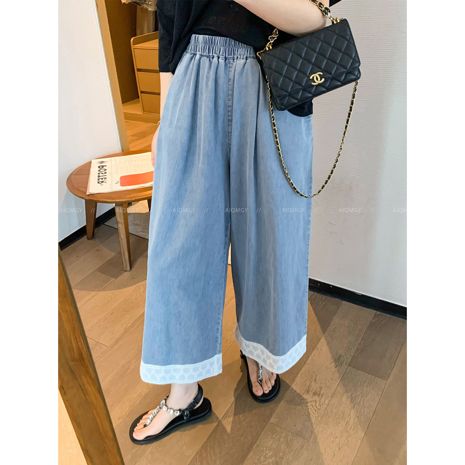 爱情魔鬼鱼 浅蓝色复古直筒九分牛仔裤女2025秋冬新款宽松休闲裤,女装/女士精品,牛仔裤,淘宝优惠券,粉丝福利购,淘宝优惠卷