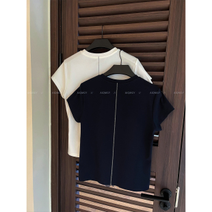 新款 圆领简约T恤女2026春季 通勤百搭宽松上衣 纯色短袖 爱情魔鬼鱼