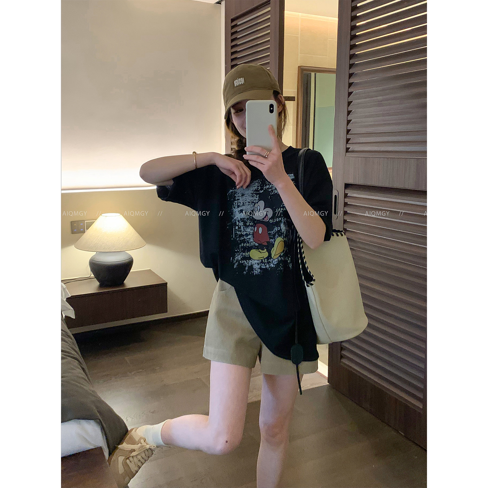 爱情魔鬼鱼 短袖圆领卡通印花T恤女2026夏季新款宽松显瘦时尚上衣