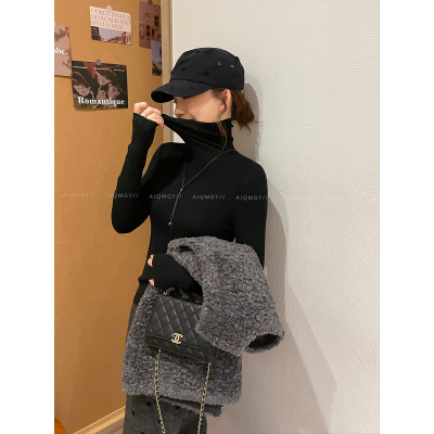 爱情魔鬼鱼高领羊毛针织衫女