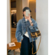 时尚 新款 宽松上衣 蓝色水洗复古牛仔外套女2026年春季 爱情魔鬼鱼