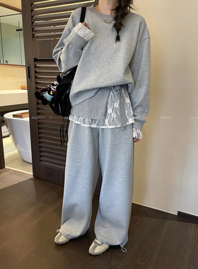 爱情魔鬼鱼时尚蕾丝拼接套装