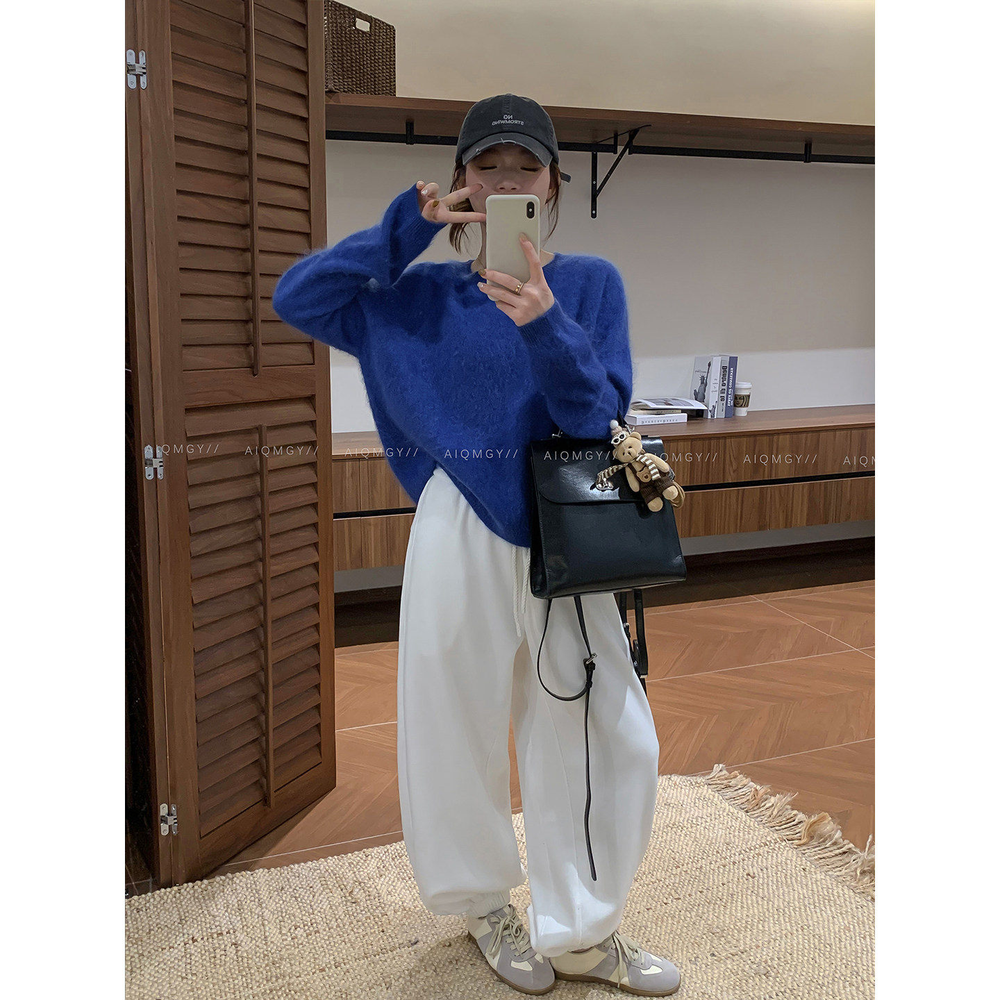 爱情魔鬼鱼 圆领软糯真丝羊毛针织毛衣女2026年秋冬宽松套头上衣