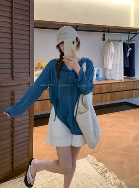 爱情魔鬼鱼长袖连帽T恤女